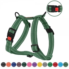 Амуніція Bronzedog Cotton Брезентова Н-подібна шлея для собак, армійська S (73/1514Б/Т)