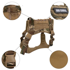 Нейлонова тактична шлейка для собак Derby Nylon Tactical Dog Harness L Камуфляж