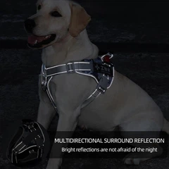 Derby Нагрудна шлейка для собак Reflective safety chest harness for pet dogs L Сіро-жовта