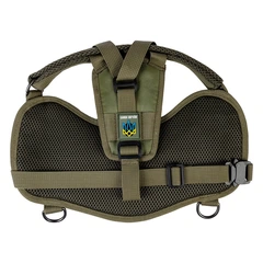 Шлей для службових собак WAUDOG PRO, металевий фастекс, M, В 55-75 см, хакі