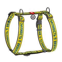 Шлея анатомічна з QR адресником WAUDOG Nylon малюнок "Сміливість" S (4823089349015)