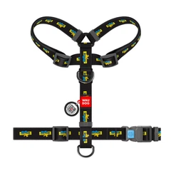 Шлея анатомічна з QR адресником WAUDOG Nylon малюнок "Дім" S (4823089354408)