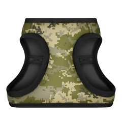 Шлея для собак м'яка WAUDOG Clothes з QR паспортом, "Мілітарі", розмір XS1 (220-4026)