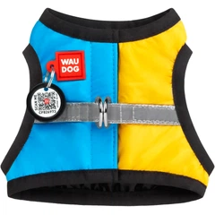 Шлея для собак м’яка WAUDOG Clothes з QR паспортом, "Colors of freedom", розмір XS3 (222-4020)