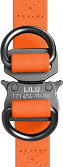 Шлея для собак WAUDOG водостійка Waterproof з QR-паспортом Жовтогаряча (27644Collar)