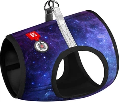 Шлея для собак WAUDOG м'яка Clothes з QR-паспортом Малюнок "NASA21" S2 (2906-0148Collar)