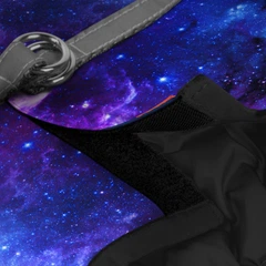 Шлея для собак WAUDOG м'яка Clothes з QR-паспортом Малюнок "NASA21" S2 (2906-0148Collar)