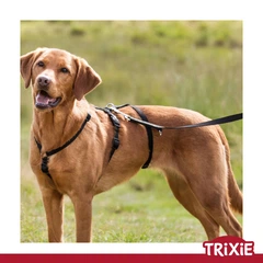 Шлея Trixie 13094 для собак L-XL 75-100 см х 25 мм чорна (TX-13094) 4047974130940