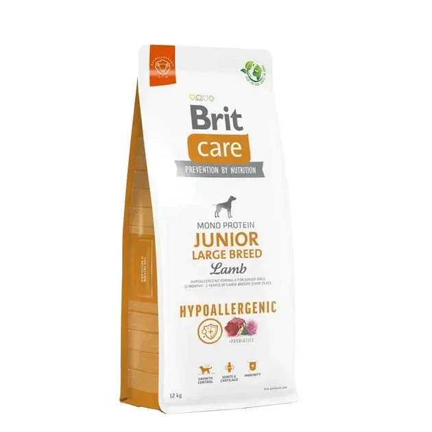 Сухий гіпоалергенний корм для молодих собак великих порід Brit Care Hypoallergenic Junior Large Breed Lamb з ягням 12 кг (172219)