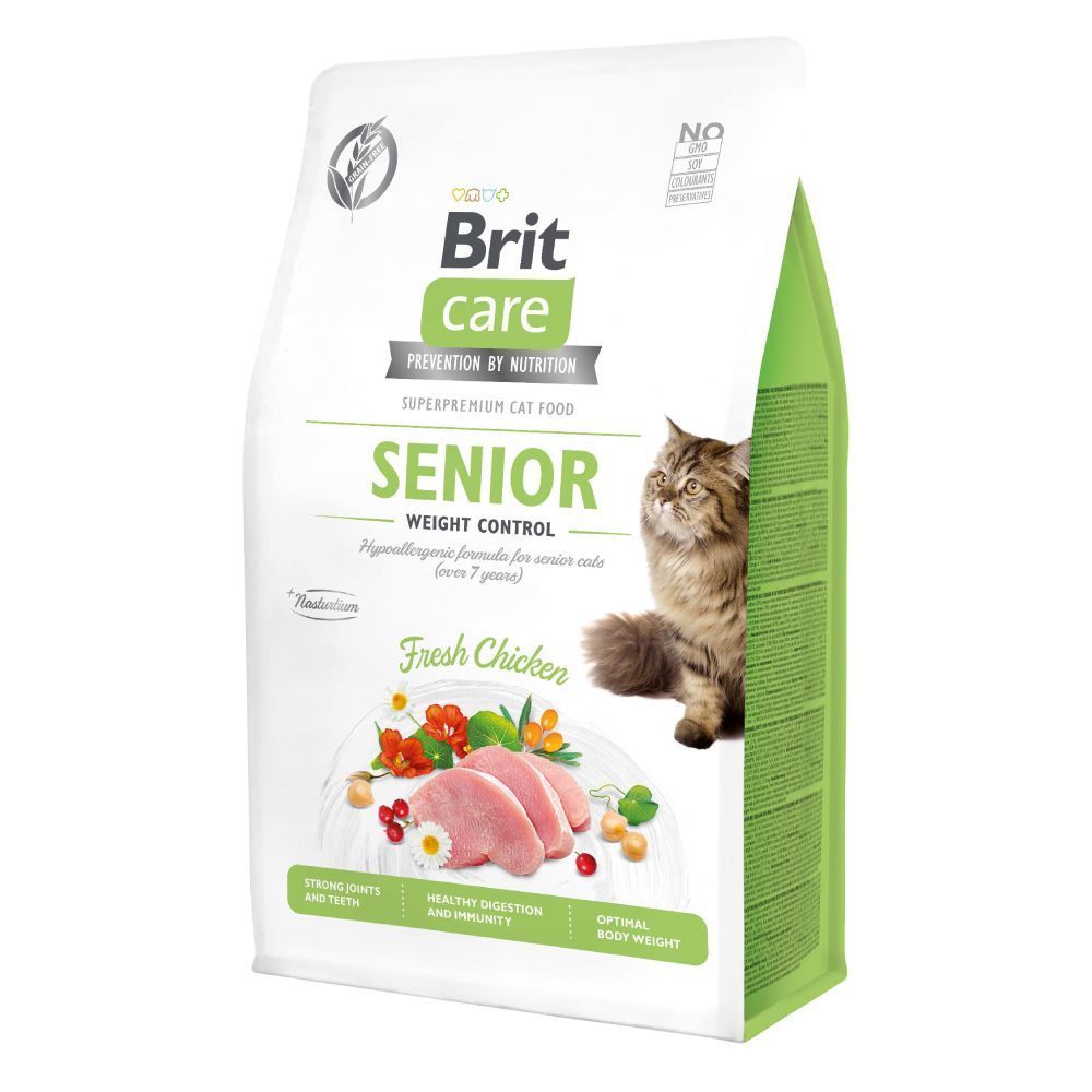 Brit Care Корм з курка качка індичка для літніх котів