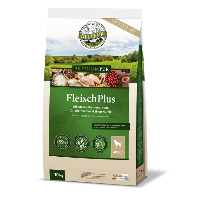 Сухий безглютеновий корм для собак з Куркою Bellfor Pur Premium FleischPlus 10 кг