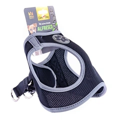 Gimborn GimDog Шлея GimDog для собак Alfresco чорна неопрен розмір M 41-44 см (8009632059945)