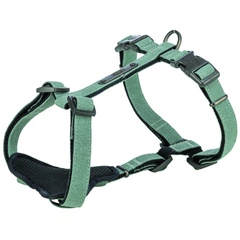 Шлея Trixie CityStyle H-harness для собак бавовна L–XL 75–120 см 25 мм світло-зелена (4053032682672)