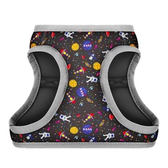 Шлея м'яка WAUDOG Clothes малюнок NASA розмір XS1 для собак дрібних порід цуценят чихуахуа той-тер'єрів міні йорків з QR паспортом нейлонова жилетка 2913
