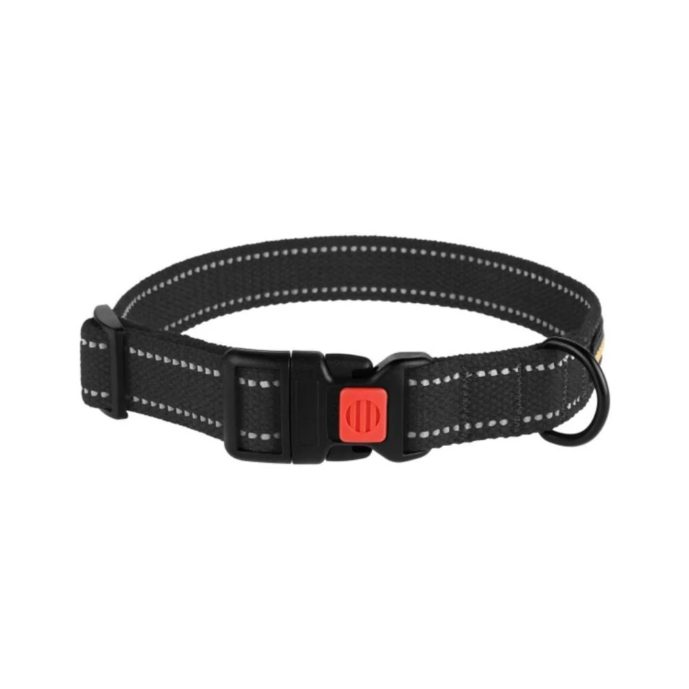 Barksi BronzeDog Cotton брезентовий нашийник для собак XL - чорний