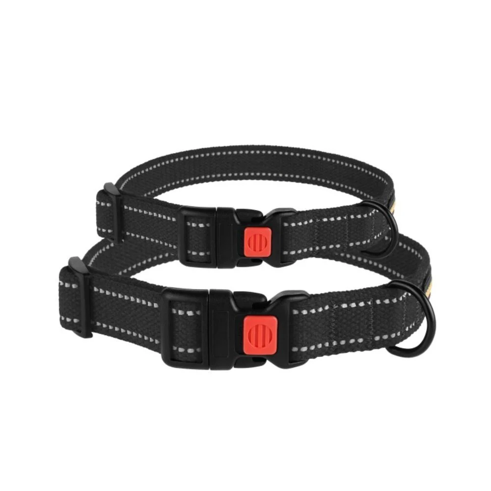 Barksi BronzeDog Cotton брезентовий нашийник для собак XL - чорний