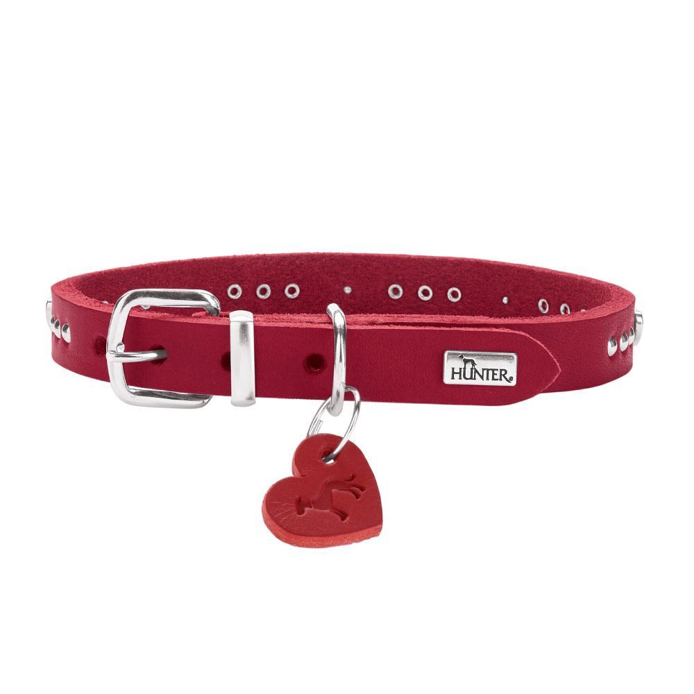 Hunter Aalborg Hearts нашийник для собак XS-S - червоний