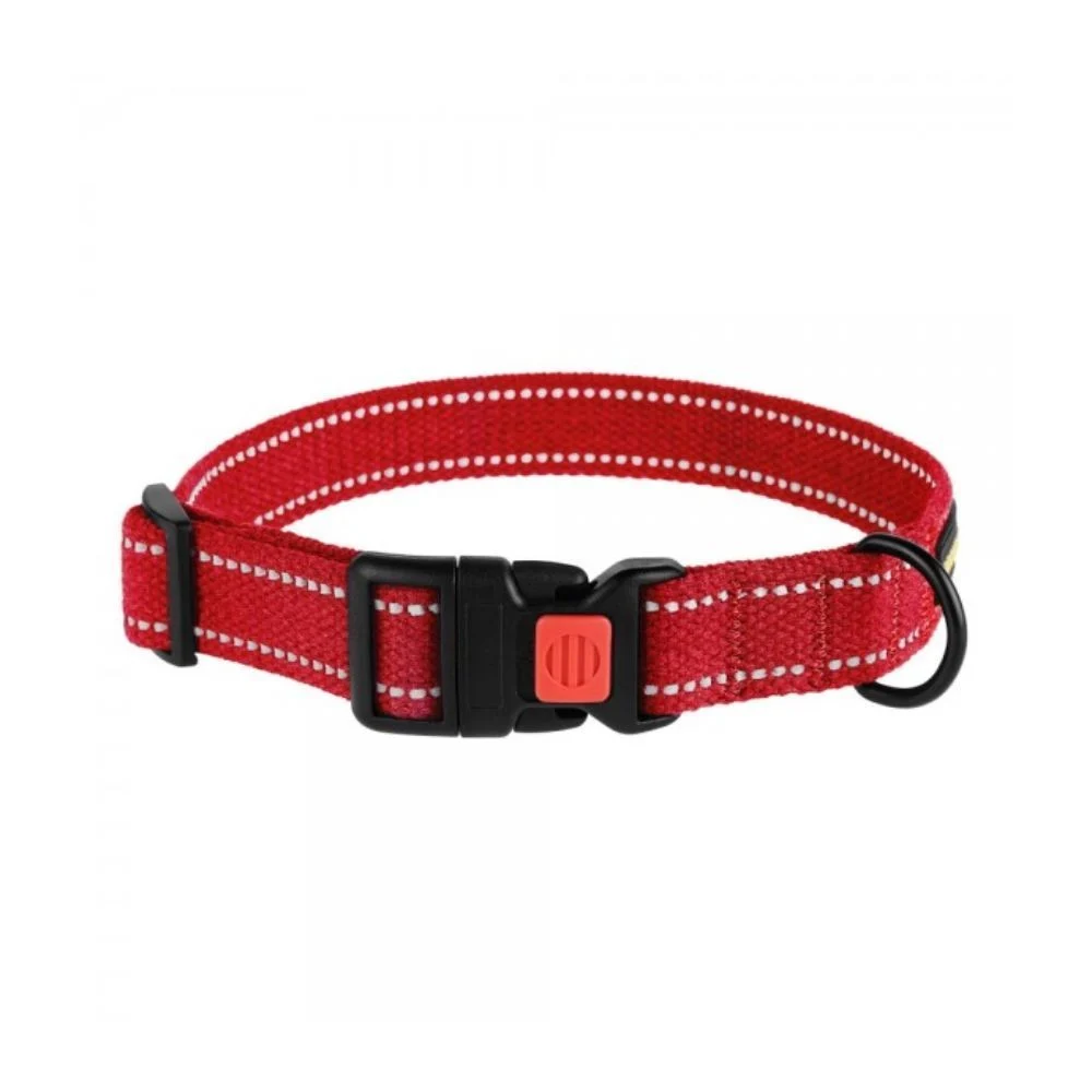 Barksi BronzeDog Cotton брезентовий нашийник для собак L - червоний