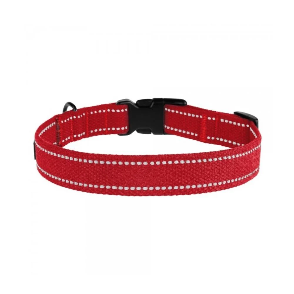Barksi BronzeDog Cotton брезентовий нашийник для собак L - червоний