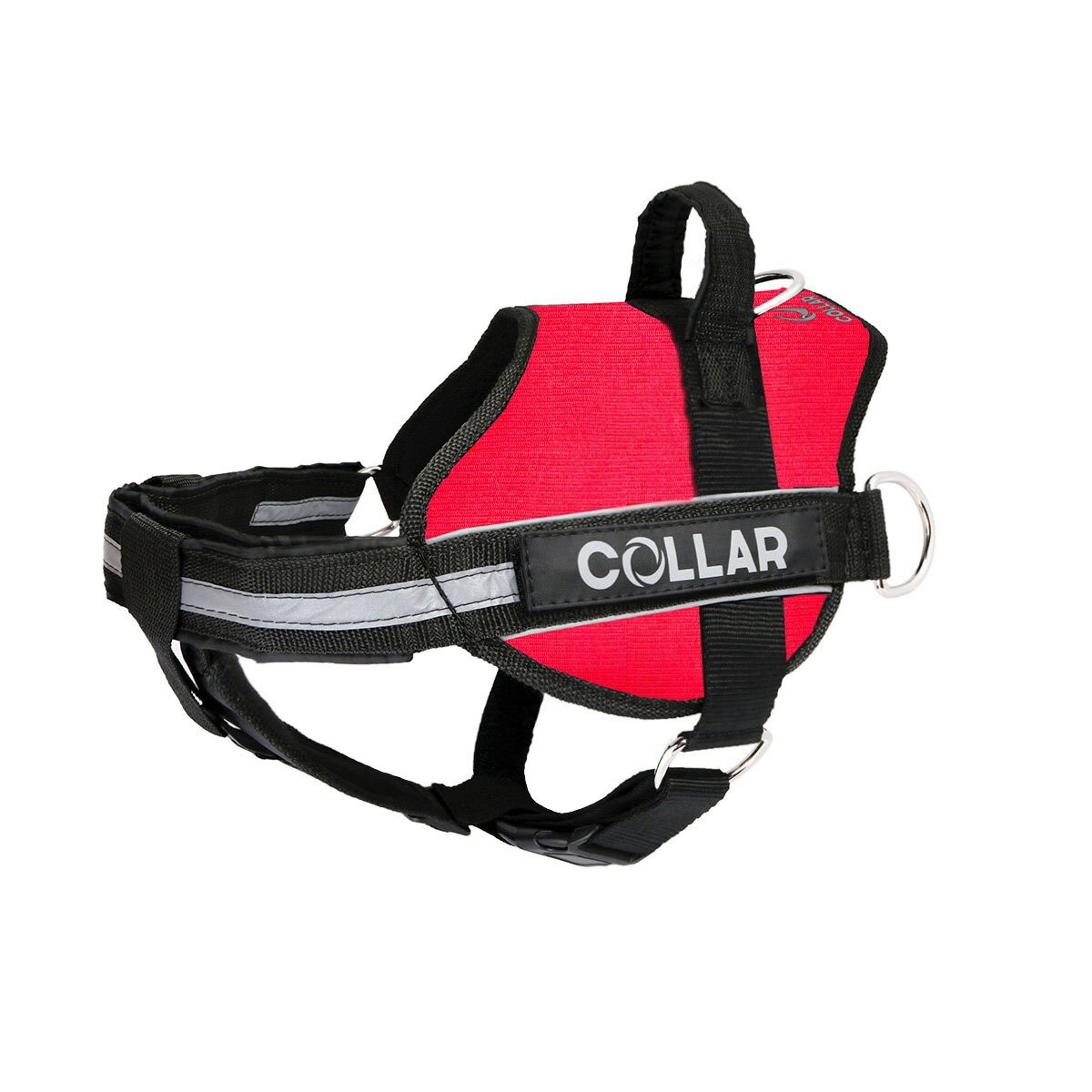 Шлея Collar нейлонова «DogExtreme Police» №1, 35-45 см (червона, чорна)