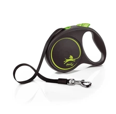 Рулетка для собак Flexi Black Design стрічка зелена L 5м
