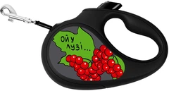 Повідець-рулетка для собак WAUDOG R-leash, малюнок "Калина" M 5 м Чорний (8125-0228-01collar)A