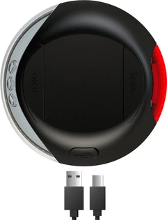 Ліхтарик на рулетку-повідець Flexi LED USB Ø=7 см Чорний (44216)