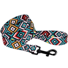 Повідець Для Собак Bronzedog Urban Tribal Нейлоновий Ментоловий 16 мм 152 см (60/1373)