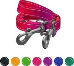 Повідець-перестібка для собак WAUDOG Nylon Mono світловідбивний М Ш 20 мм Довжина 300 см Рожевий (46487collar)