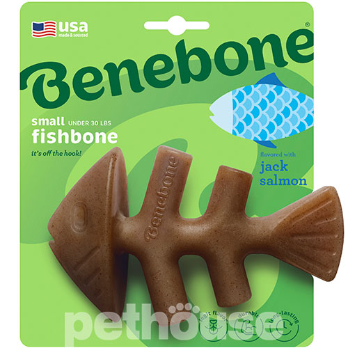 Benebone Fishbone Salmon Жувальна іграшка зі смаком лосося для собак 17,8 см