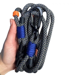 Повідець вільні руки для собак SPES hands free 2в1, 3м/8 мм, midnight