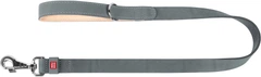 Повідець для собак шкіряний WAUDOG Classic L-XL Ш 25 мм Дл 122 см Сірий (081511Collar)