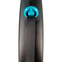 Повідець-рулетка Flexi для собак Black Design стрічка синя розмір M 5 м/25 кг 4000498034033