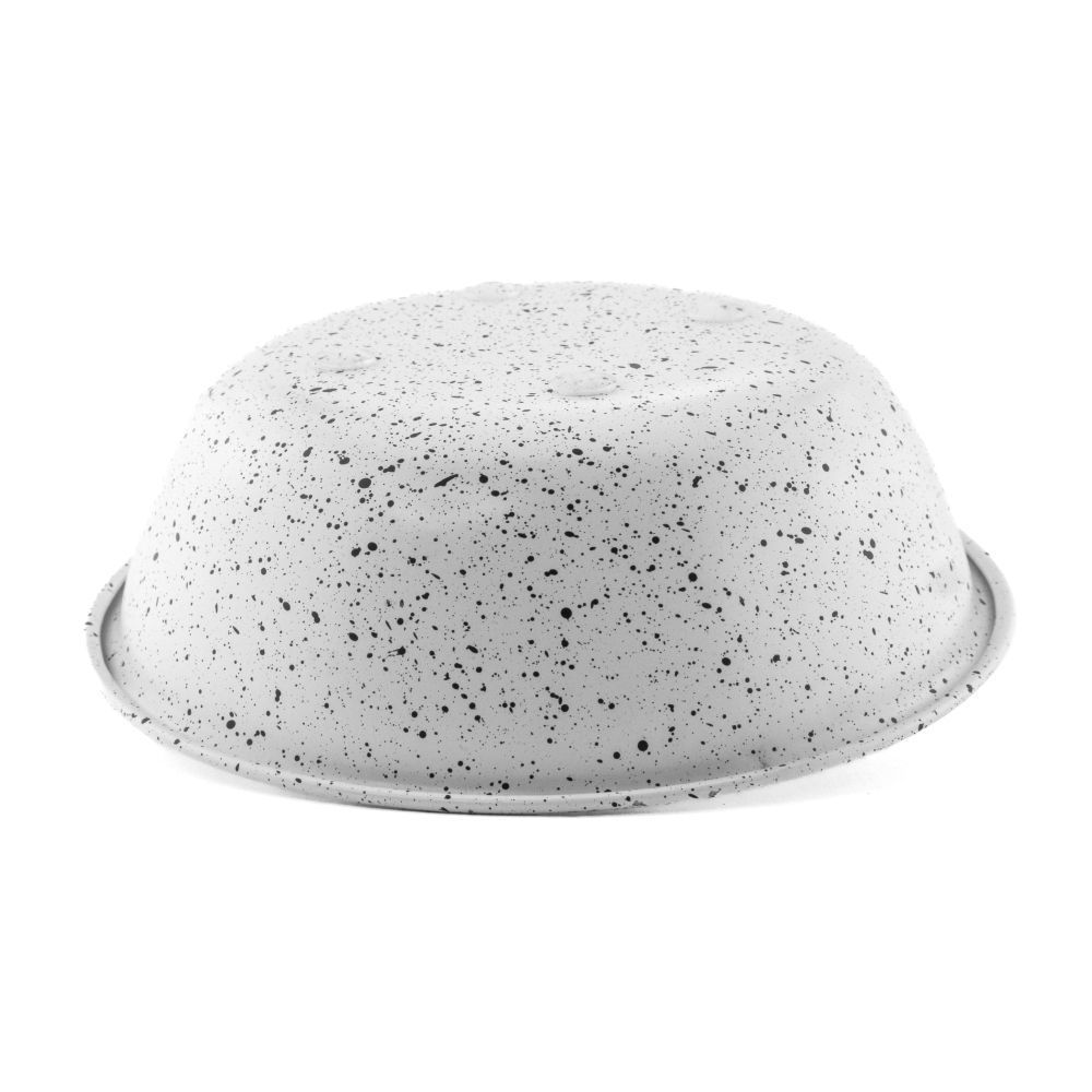 ArjanImpex Premium Ribbed Speckle миска металева для котів 470 мл - білий