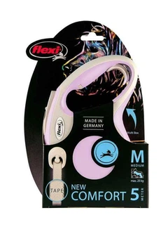 Flexi (Флексі) New Comfort М - Повідець-рулетка для собак середніх порід, стрічка (5 м, до 25 кг) бузковий