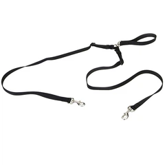 Повідець-спарка для собак Coastal 2 Dog Adjustable Coupler, 1.2 м х 2.5 см, чорний