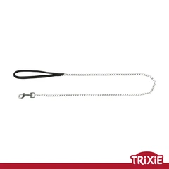 Поводок-ланцюг для тварин Trixie 14011 з нейлоновою ручкою, XS-S: 1.10м/2.0мм,чорний (TX-14011) 4011905140117