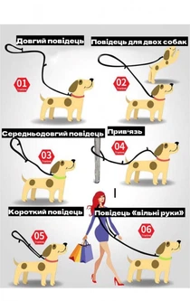 Без бренда Повідець-перестібка регульований для собак нейлон BAT&RO Tattoo Ш 25мм Дл 250 см леопардовий татуювання (00182)