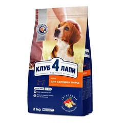 Club 4 Paws Корм з качкою для дорослих собак середніх порід