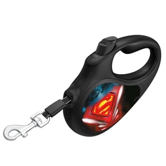 Collar Рулетка для собак Waudog R-Leash M з малюнком "Супермен Лого", стрічка, 5 м