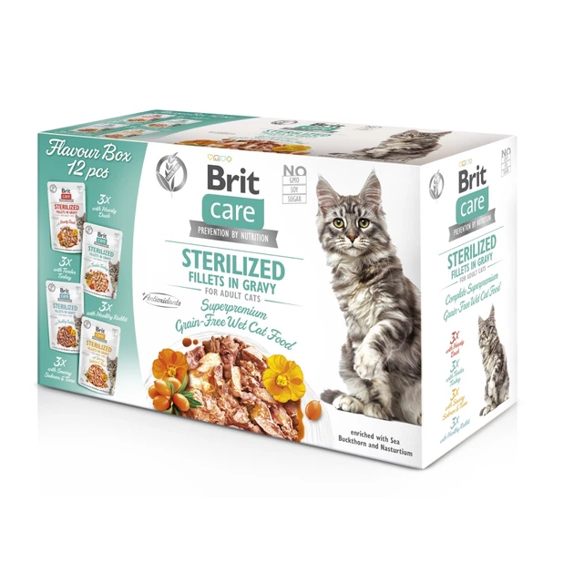 Набір вологих кормів для котів Brit Care Flavour box Sterilized 12 шт х 85 г