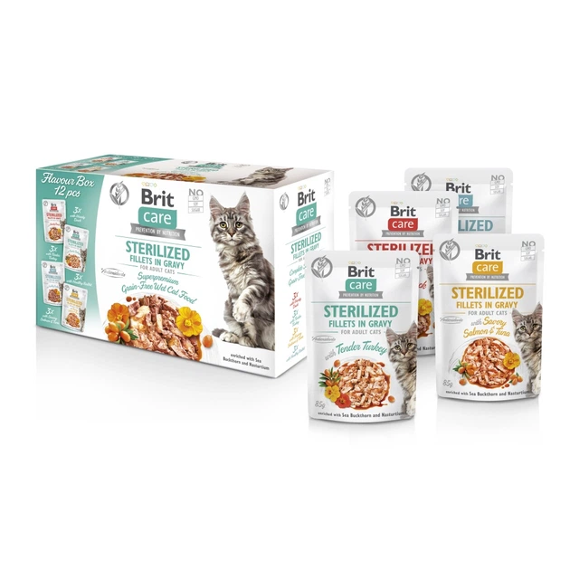 Набір вологих кормів для котів Brit Care Flavour box Sterilized 12 шт х 85 г