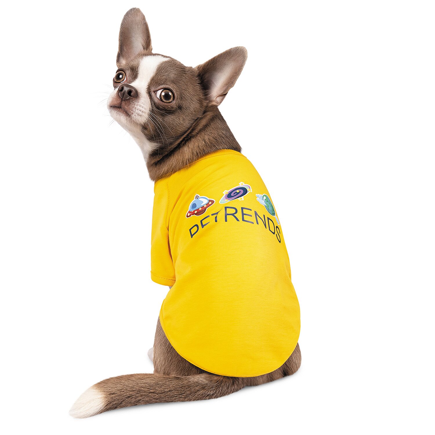 Футболка для собак Pet Fashion «Галактика» XS (жовта)