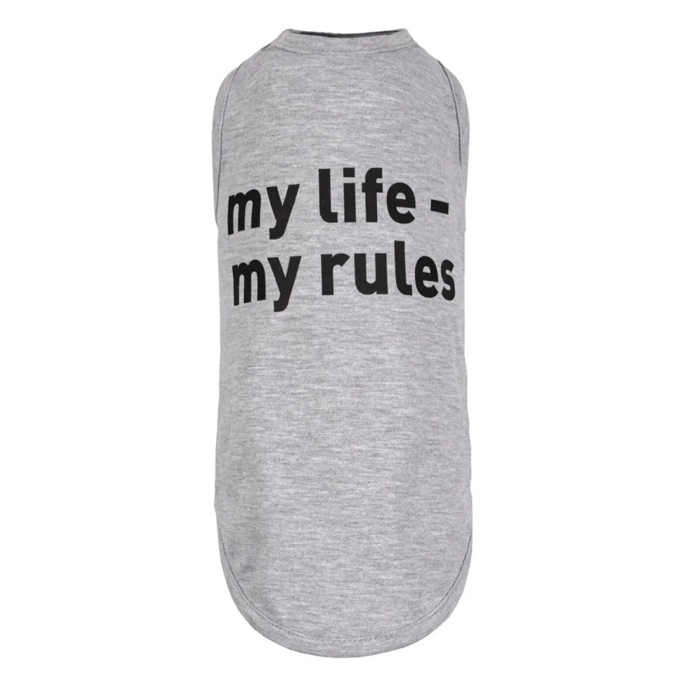 Борцівка для собак Pet Fashion «my life - my rules» XS (сіра)
