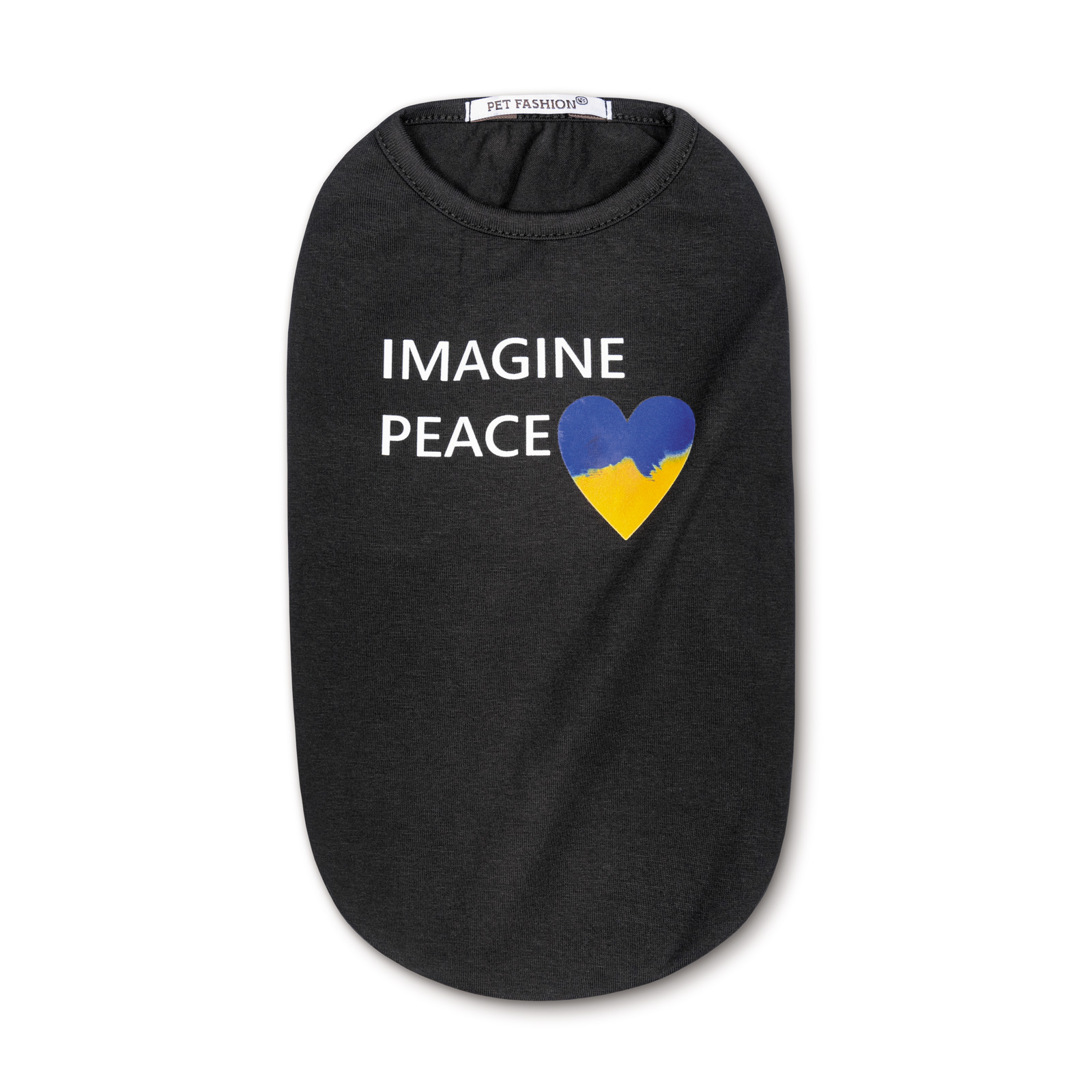 Борцівка для собак Pet Fashion «IMAGINE PEACE» M2 (чорна)