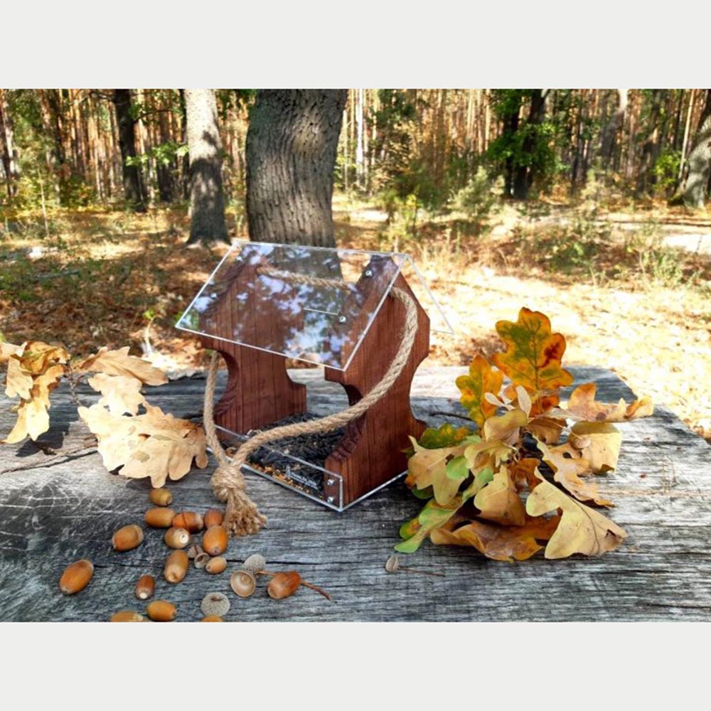 Годівниця для птахів House for Birds підвісна "Фламінго" (дерево, кольори в асортименті)