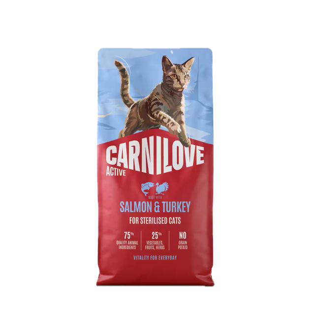 Корм сухий Carnilove Active Salmon&Turkey Sterilised для стерилізованих котів лосось і індичка 2 кг