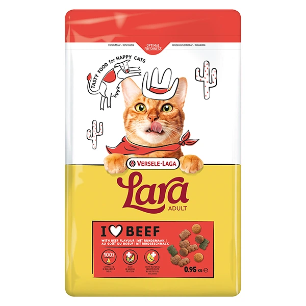 Versele Laga Сухий преміум корм для котів Lara Adult with Beef Flavour курка 950 г (441162)