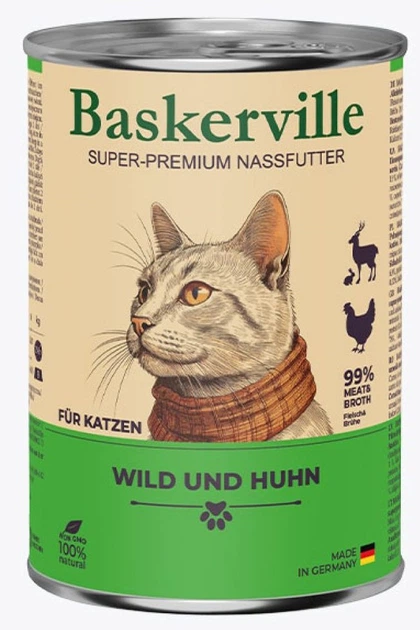 Корм для котів Баскервіль оленина з птицею 400 г Baskerville