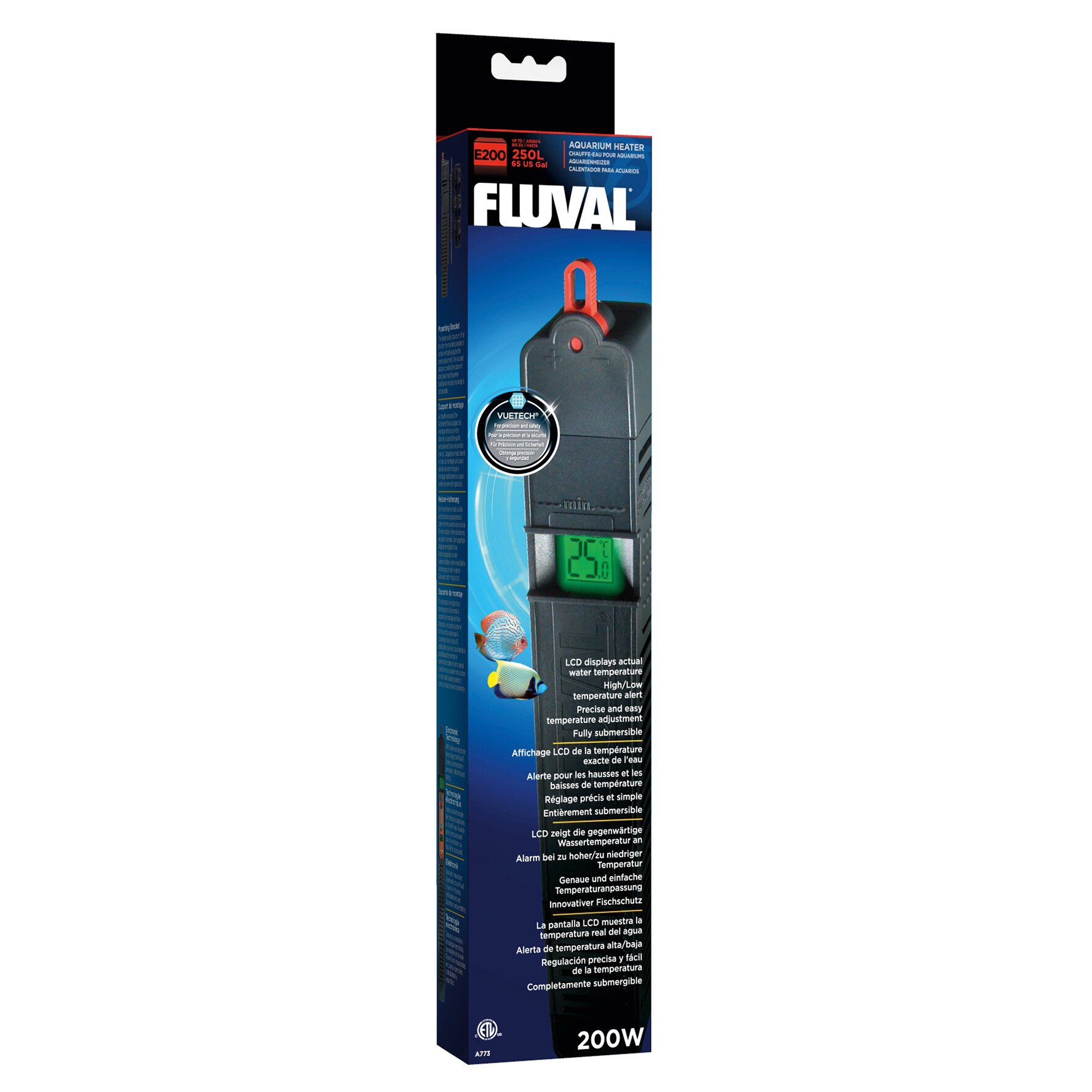 Обігрівач Fluval «E200» для акваріума до 250 л